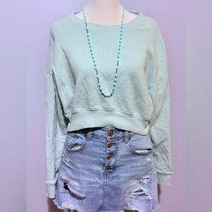 Forever 21 Light Green Sweatshirt